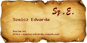 Szeicz Edvarda névjegykártya